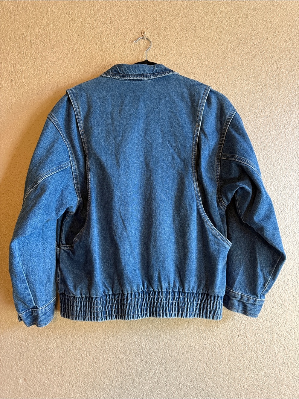 Women's Relaxed Denim Bomber Jacket -Universal Thread Jean Jacket - Picture 2 of 7